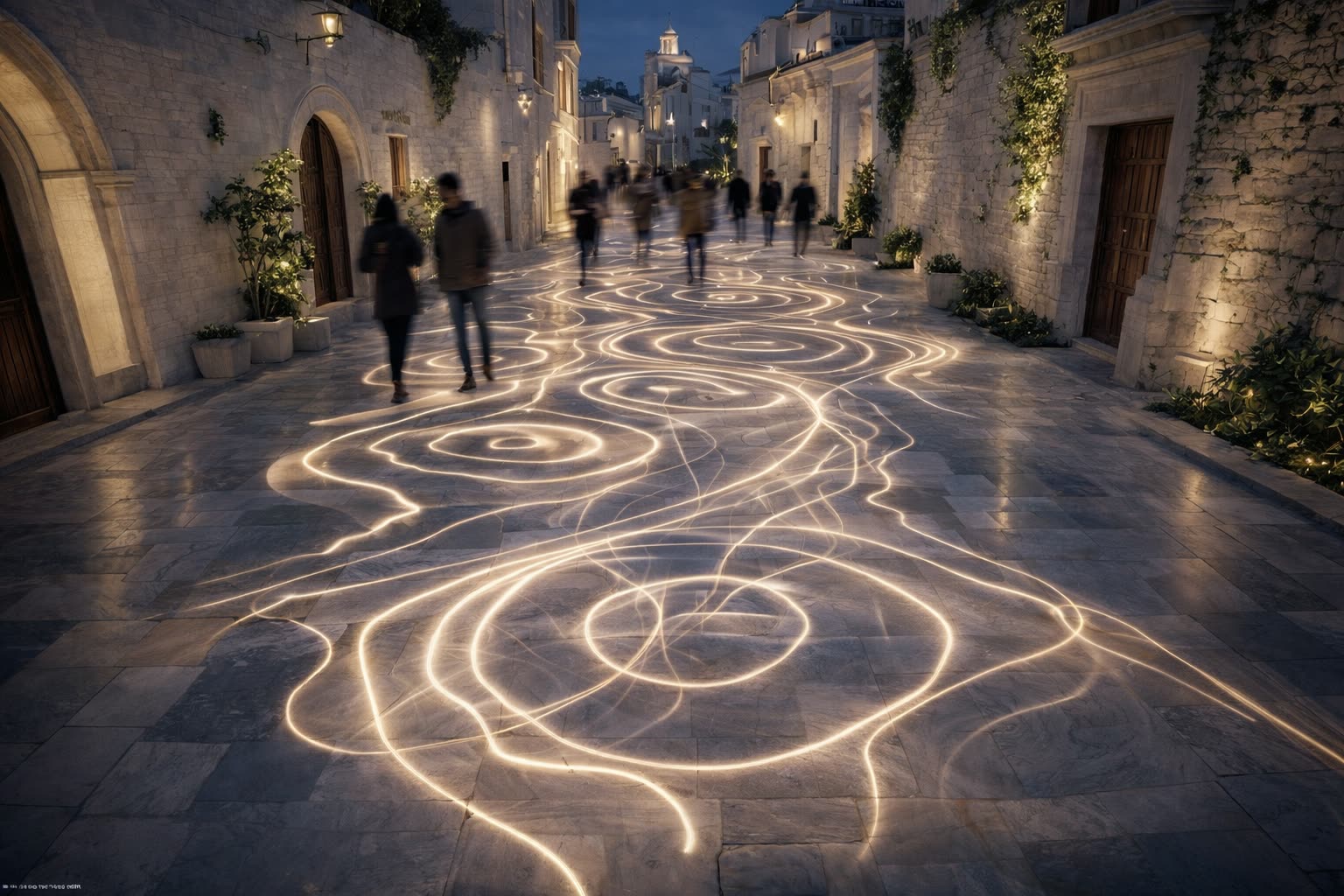 Illustration of an urban public-art installation